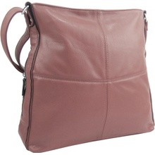 Praktická velká dámská crossbody kabelka 47-MH starorůžová
