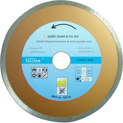 Güde Diamantový kotouč 200 x 25,4 mm 55498