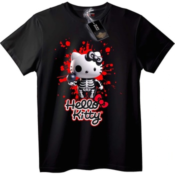 NOONEBRAND Тениска Hello Kitty скелет готик - S, Black