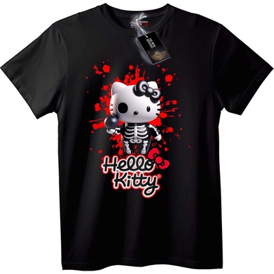 NOONEBRAND Тениска Hello Kitty скелет готик - S, Black