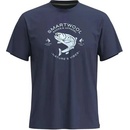 Unisex tričko SmartWool Trout Fishing Graphic Short Sleeve Tee dn modrá