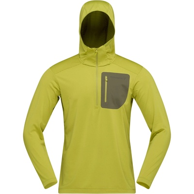 Norrøna Мъжки поларен пуловер Norrøna Falketind Warm1 Hood Fleece jumper - Golden Lime / Olive Night - размер XL (005-7092-0214)