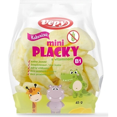 Vepy Kukuřičné mini placky s vitamínem B1 45 g