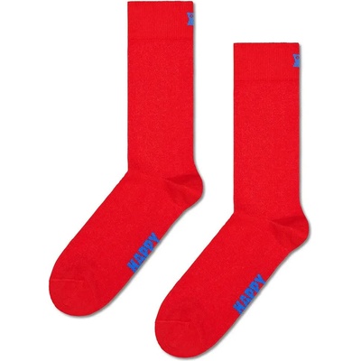 Чорапи Happy socks Solid crew socks - Red (Red)
