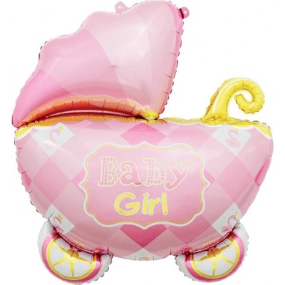 GoDan Fóliový balón supershape Baby Girl kočík 60cm