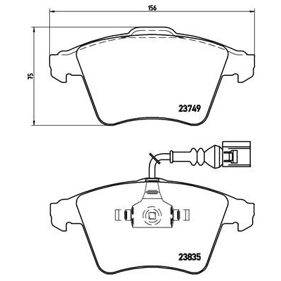 Sada brzdových destiček, vždy 4 kusy v sadě BREMBO P 85 090 (P85090)