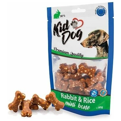 KIDDOG králičí mäso s rýží MINI kostičky 80 g