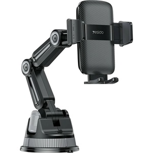 YESIDO c275 - автомобилна стойка с вендуза и 1260° регулиране за телефон 4.7-7.2" - черна