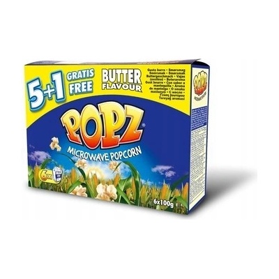 Popz popcorn do mikrovlnné trouby máslový 600 g – Zboží Dáma