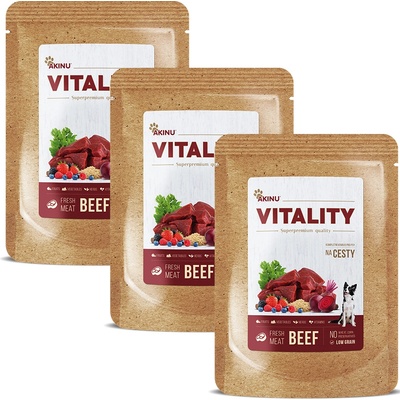 Akinu Vitality hovězí 3 x 300 g