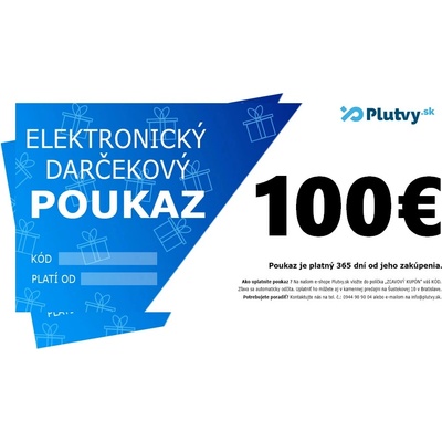 Elektronický darčekový poukaz hodnota: 100€