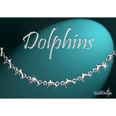 Gold Design Dolphins stříbřený GD486