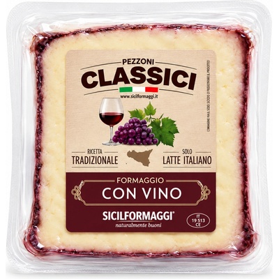 Sicilformaggi sýr s vínem ovčí/kravský 180 g