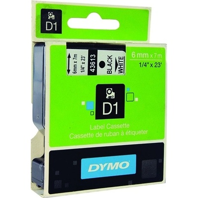 Páska Dymo 6mm 43613, D1 čierna na bielu