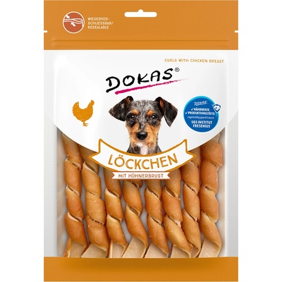 DOKAS 120г Dokas спирали, лакомства за кучета - с пилешки гърди