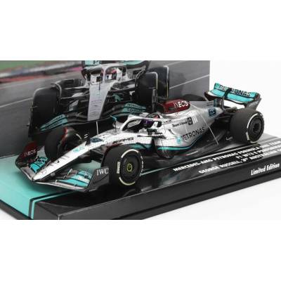 MINICHAMPS MERCEDES GP F1 W13E TEAM MERCEDES-AMG PETRONAS F1 N 63 3rd AUSTRALIAN GP 2022 GEORGE RUSSEL - SILVER GREEN 1:43