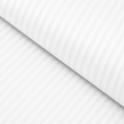 Damašek Atlas Grádl biely - pásiky 1 cm DM-010 - metráž šírka 300 cm