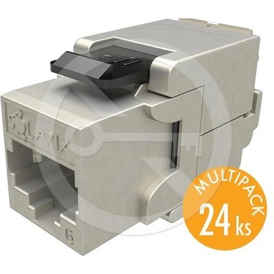 SOLARIX (24-PACK) keystone samorezný CAT6, STP, RJ45