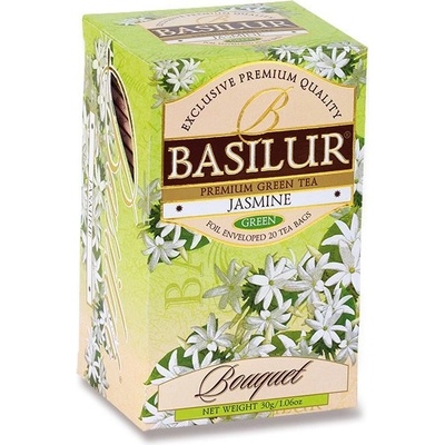 Basilur Zelený čaj s jasmínem 20 x 1,5 g
