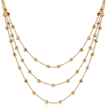 SAVICKI Огърлица с кръг Савицки: злато, цирконий