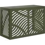vidaXL Покритие за климатик Маслиненозелено 90 x 40 x 60 см Стомана (8014097)