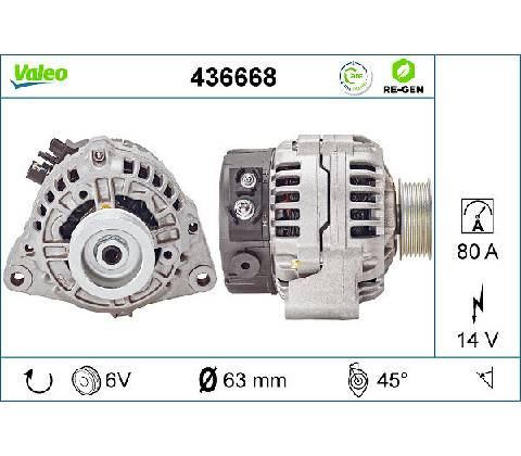 Alternátor VALEO 436668