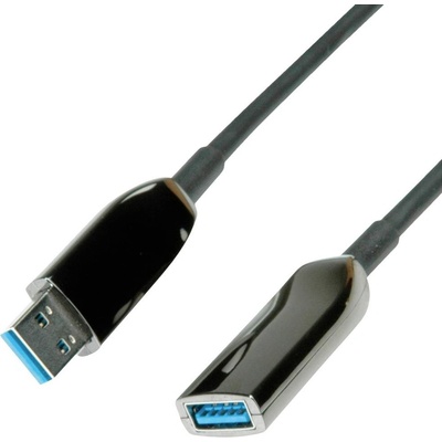 Roline 12.04.1075 USB 5Gbps (USB 3.0) aktivní optický prodlužovací, USB3.0 A(M) - USB3.0 A(F), 10m, černý