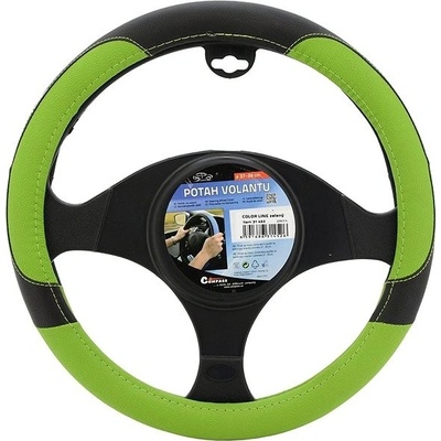 Compass Univerzální potah volantu COLOR LINE 37 - 39 cm černo / zelený - | Zboží Auto