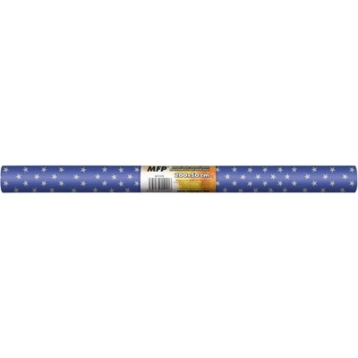 UNIPAP krepový papír role 50x200cm modrý bílé hvězdy 5811370 163952