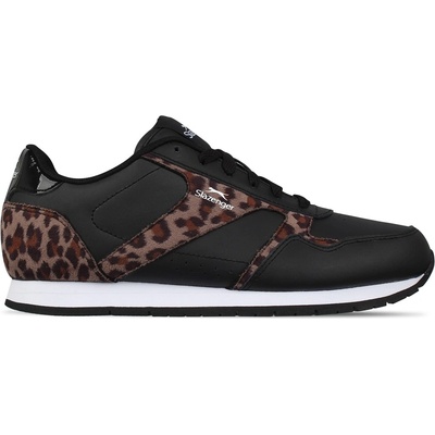 Slazenger Дамски маратонки Slazenger Classic Trainers Ladies - Black/Leopard