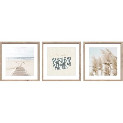 Styler Картини в комплект от 3 бр. 30x40 cm Seaside - Styler (OB-22718)