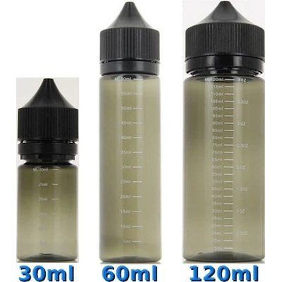 Chubby Gorilla Prázdná lahvička s ryskou černá 120ml