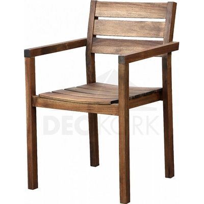 DEOKORK Zahradní křeslo stohovatelné SCOTT (hnědá)