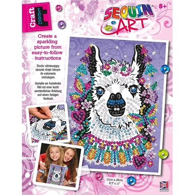 Sequin Art Творчески комплект Sequin Art - Изкуство с пайети, Лама (2104)