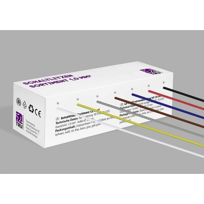 TRU COMPONENTS TC-12112368 opletenie / lanko, 1.0 mm², čierna, biela, červená, modrá, hnedá, sivá, žltozelená, 1 sada