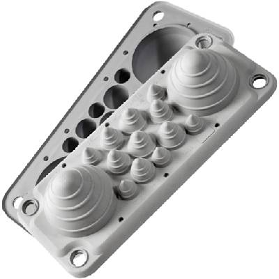 Панел с кабелни входове lmc14 за 14 кабела ip54 сив ral 7035 - mba3f14l11 (mba3f14l11)