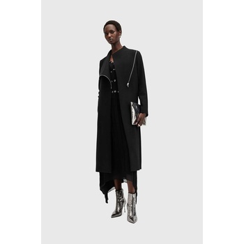 AllSaints Вълнено палто AllSaints MARGOH COAT в черно преходен модел W009OB (W009OB)