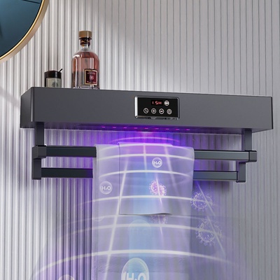 Сушилник за кърпи с стерилизация UV, баня или кухня, стенен монтаж, 60 cm, 450W, ElectricSun Standard Сив - ElectricSun Сушилник за кърпи с стерилизация UV, баня или кухня, стенен монтаж, 60 cm, 450W, ElectricSun Standard Сив