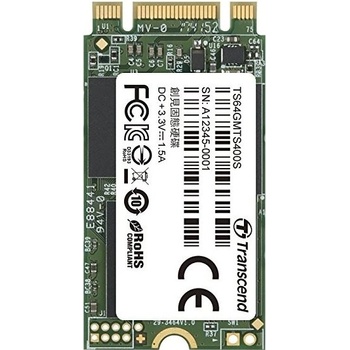 Transcend 64GB, SSD, SATAIII, MLC, TS64GMTS400