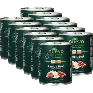 nuevo Консерва NUEVO DOG Senior Агне и Говеждо 12 x 800 г