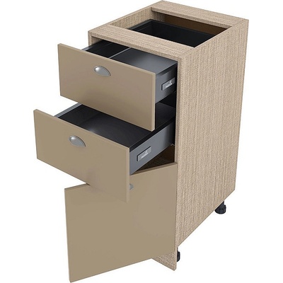 ИРИМ Долен кухненски шкаф с две чекмеджета и врата Сити МФ-Капучино мат-11-53 40 см десен