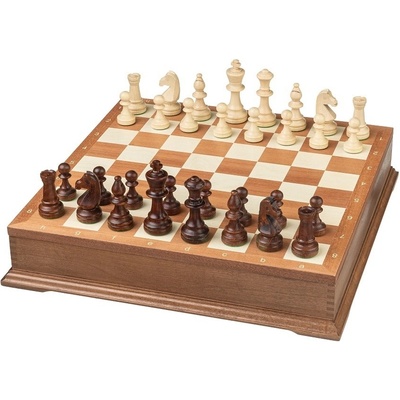 Dřevěný šachový set BamBoo Premium - mahagon