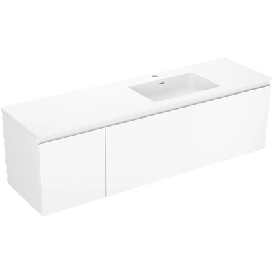 Orio баня шкаф 160 см с мивка Otis дясна, 1S, 1D, бяла мат - 91A13-16047-3-BBFF01-W18P01 (91A13-16047-3-BBFF01-W18P01)