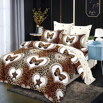 EmonaMall Двулицево спално бельо с ластик EmonaMall, 6 части - Модел S17489 (S17489-33333e)