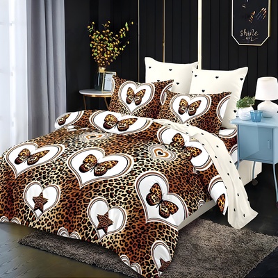 EmonaMall Двулицево спално бельо с ластик EmonaMall, 6 части - Модел S17489 (S17489-33333e)