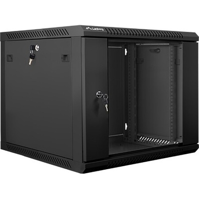 Lanberg Комуникационен шкаф Lanberg rack cabinet 19" wall-mount 9U / 600x600 for self-assembly (flat pack), black (WF01-6609-10B)