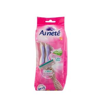 SOLVENT Import dod. PL Ameté (10 бр. /пакет) самобръсначки за еднократна употреба с 3 ножчета