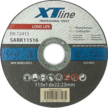 Xtline Kotouč řezný 115 x 1,6 x 22,2 mm SARK11516