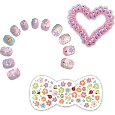 Wiky Nalepovacie nechty s nálepkami kvetinky WKW035412