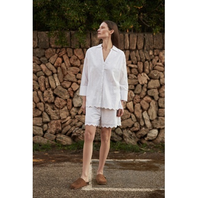 Moodo Бяла oversize риза с V-образно деколте Moodo Moodo | Byal | ЖЕНИ | XS